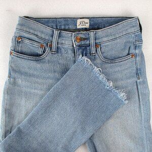 J CREW ''BILLIE DEMI BOOT CROP" BLUE JEANS